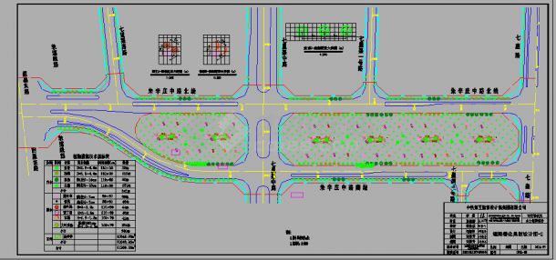 某开发地块项目道路工程绿化施工图-图一