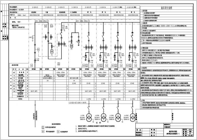 某项目高压配电室及泵房电气设计施工图_图1