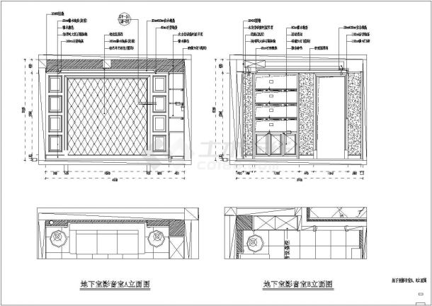 【福州】精品花园洋房现代四层别墅CAD装修图（含效果）-图一