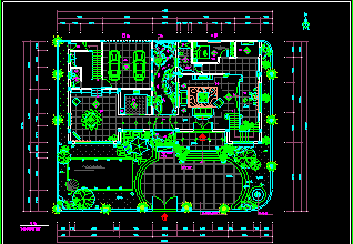 海景花园别墅装修CAD施工设计平面图-图二