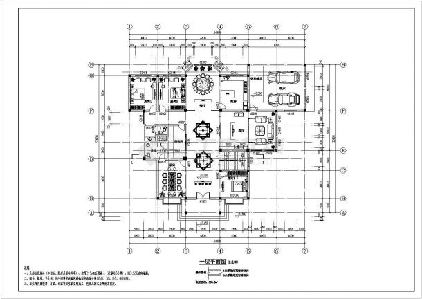 某地区三层框架结构别墅楼建筑方案设计图-图一