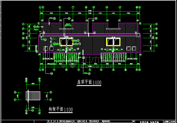 杭州精品排屋别墅建筑CAD设计施工图纸-图二