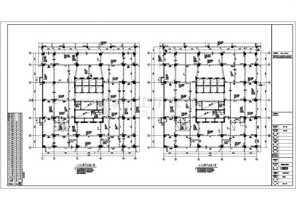 新疆某框架核心筒结构小区住宅楼结构设计施工图-图一