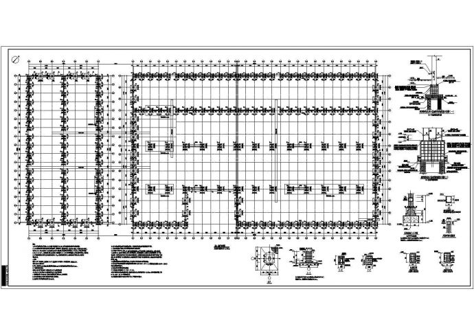某重机集团多跨重钢厂房结构设计施工图_图1