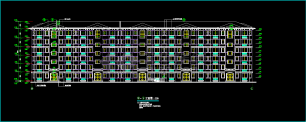 某市区6层住宅建筑CAD施工图纸-图二