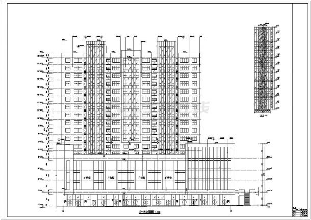 【四川】17层框架剪力墙结构商住楼建筑、结构施工图-图一
