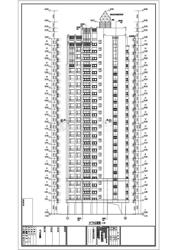 【深圳】二十四层框架剪力墙结构商住楼建筑施工图-图一