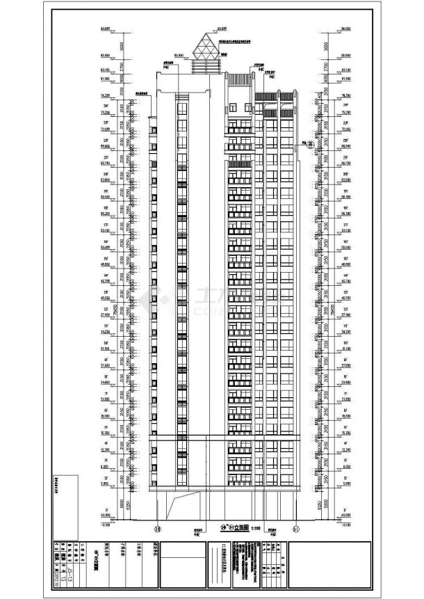 【深圳】二十四层框架剪力墙结构商住楼建筑施工图-图二
