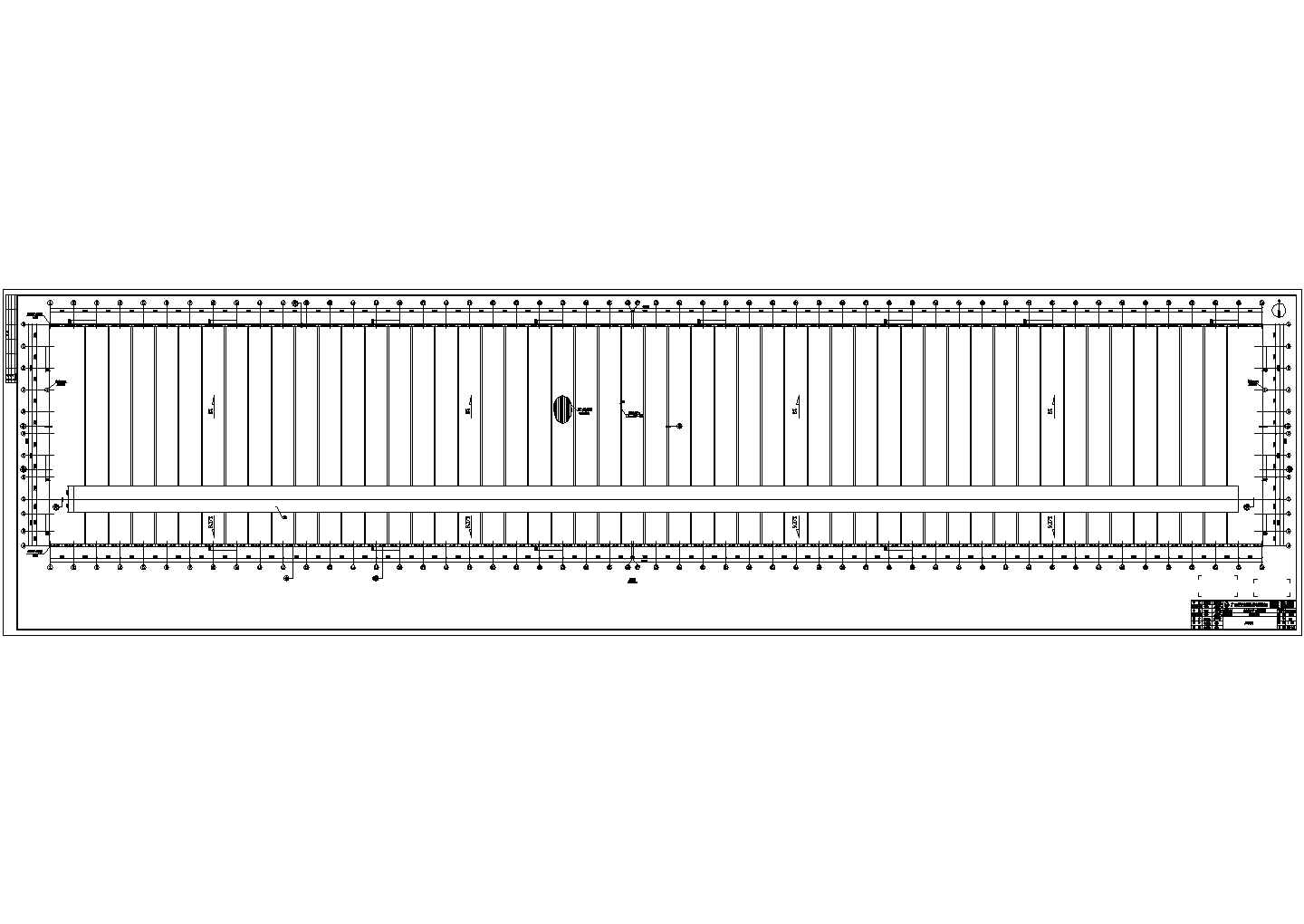 广西某76米跨单脊双坡车间建筑结构施工图