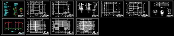实木北美式别墅建筑设计cad工程结构图-图一