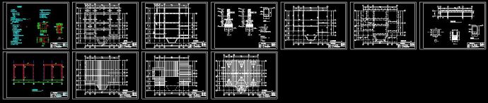 实木北美式别墅建筑设计cad工程结构图_图1
