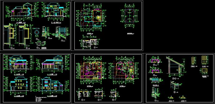 某多层别墅建筑设计详细CAD图纸_图1