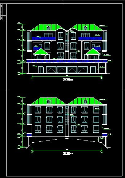 某地别墅设计全套齐全CAD施工图纸-图二