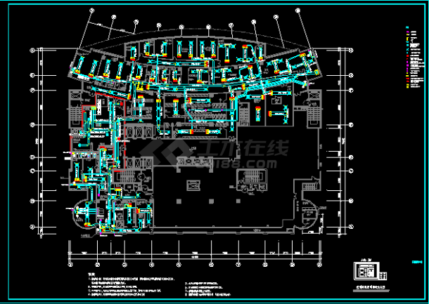 医院手术室空调通风cad设计方案图-图二