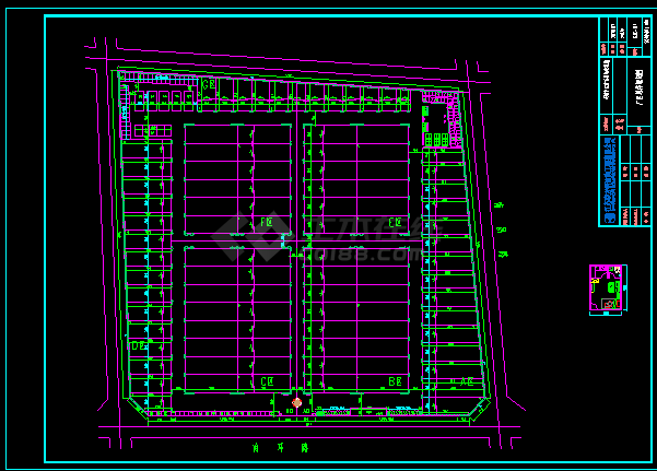 深圳某公司钢结构工程CAD平面设计图-图二