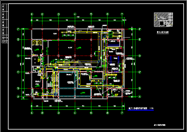 整套办公楼VRV空调系统设计cad施工方案图-图二