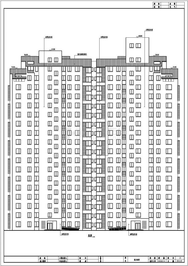 河北省某十八层剪力墙住宅建筑结构设计施工图-图一