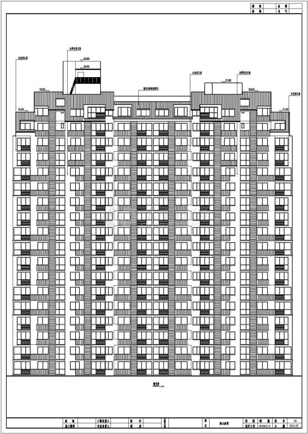 河北省某十八层剪力墙住宅建筑结构设计施工图-图二