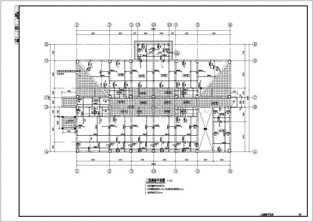沿海3层办公住宿综合楼结构施工图-图二