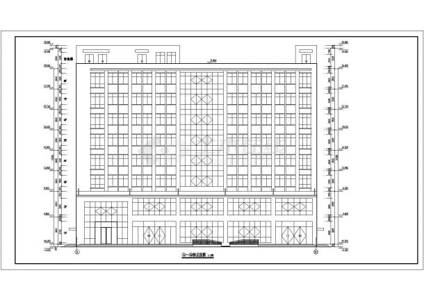 甘肃某地上八层框架结构宾馆建筑施工图（带地下室）-图一
