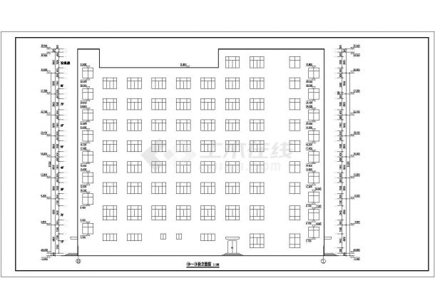 甘肃某地上八层框架结构宾馆建筑施工图（带地下室）-图二
