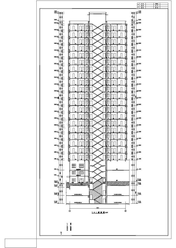 赣州市某22层剪力墙结构住宅建筑施工图-图一