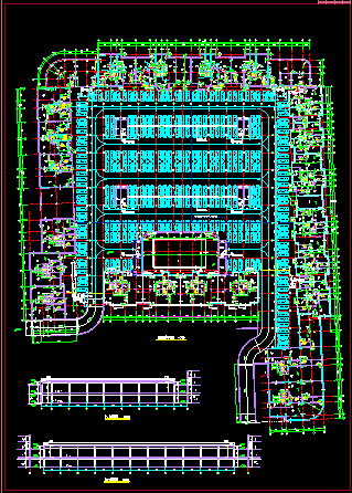 某市超市车库平面建筑CAD设计施工图纸-图二
