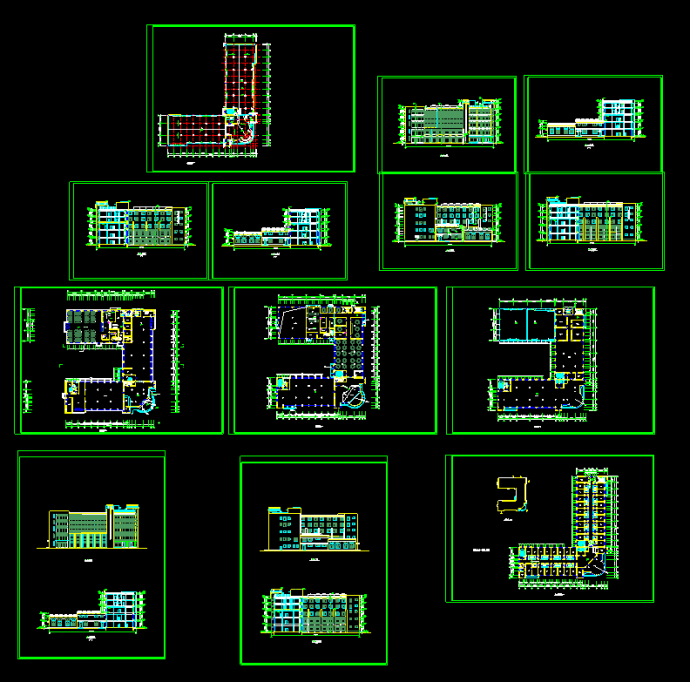 某市商业综合楼建筑CAD设计平面图纸_图1