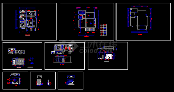 整套小户型装修设计全套cad施工方案图-图一