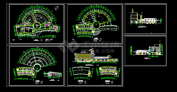 某经典汽车站建筑cad施工设计图纸-图一