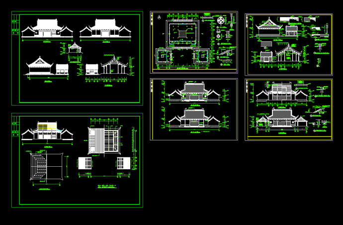 财神殿全套CAD平立剖面设计施工图_图1