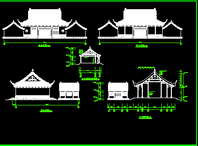财神殿全套CAD平立剖面设计施工图-图二