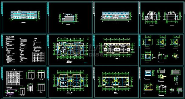 某地小区联体别墅建筑设计cad施工图(含设计说明）-图一