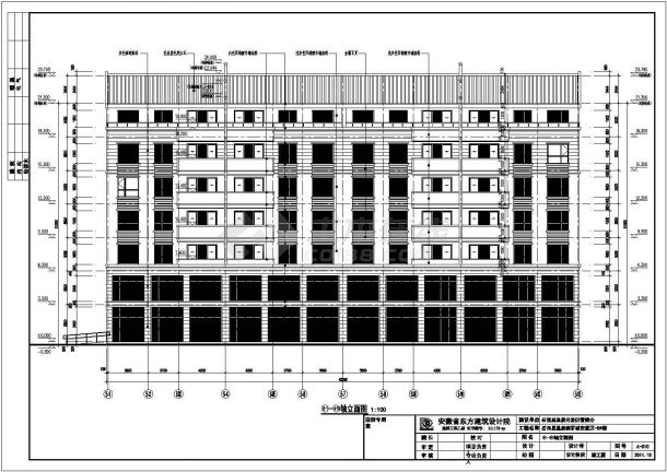 某小区6层框架结构商住楼建筑施工图-图一