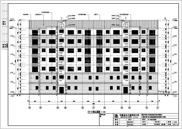 某小区6层框架结构商住楼建筑施工图-图二