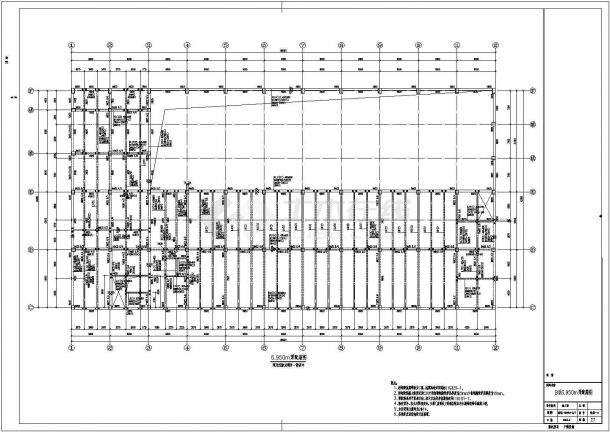 【河南】二层钢筋混凝土框架结构厂房结构施工图-图二