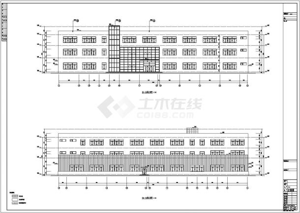 【武汉】三层框架结构及钢结构汽车灯具厂房结构图-图一