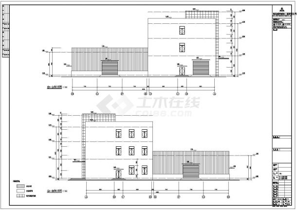 【武汉】三层框架结构及钢结构汽车灯具厂房结构图-图二