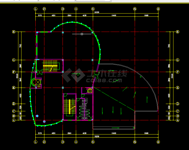 餐厅建筑设计方案及施方案全套CAD图纸-图二