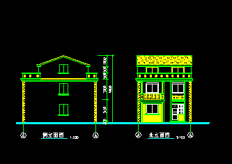 某二层带阁楼乡村别墅建筑设计与结构方案-图二