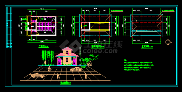 某公厕建筑方案cad平面施工设计图-图一