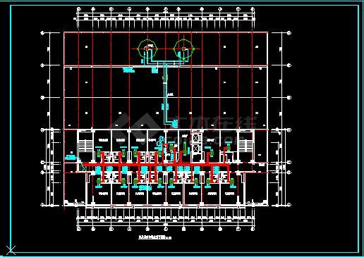 宾馆整套空调管线设计施工平面设计图-图二