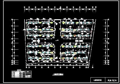 吊顶式空调器商场中央空调平面施工图-图二