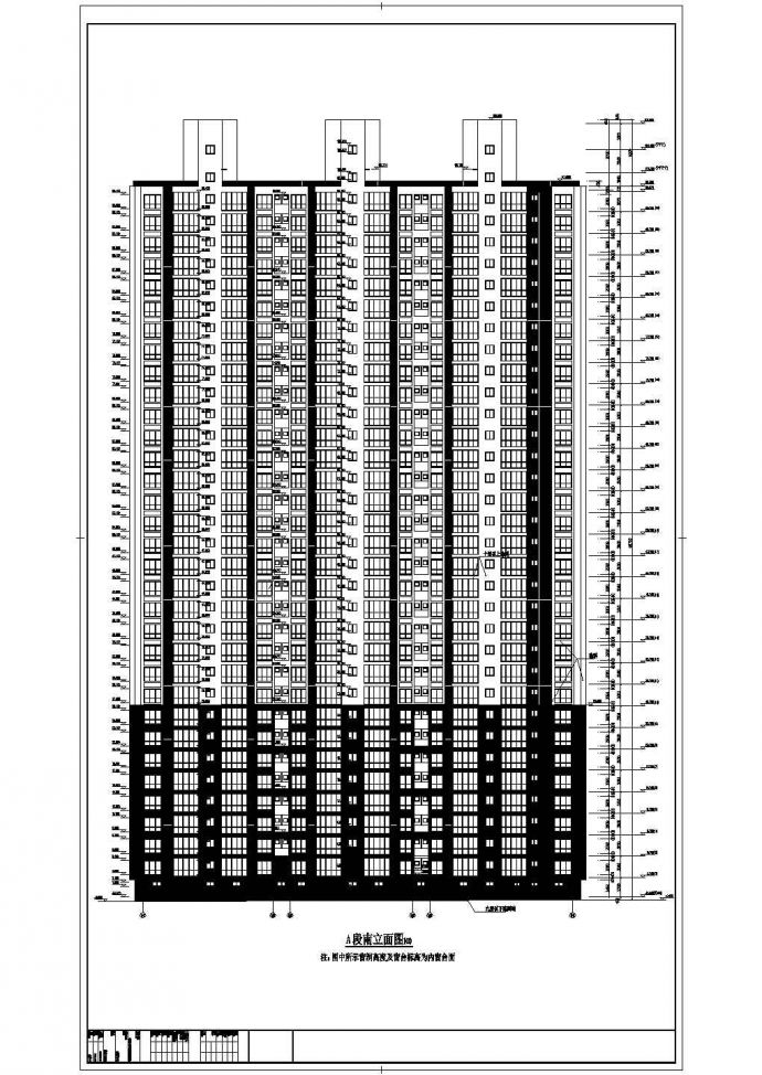 山东省德州某地33层剪力墙结构建筑设计施工图纸_图1