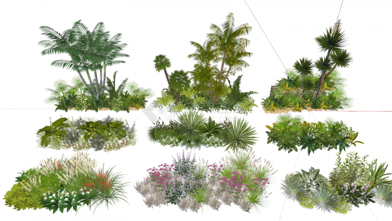 植物花池树池灌木su模型-图一