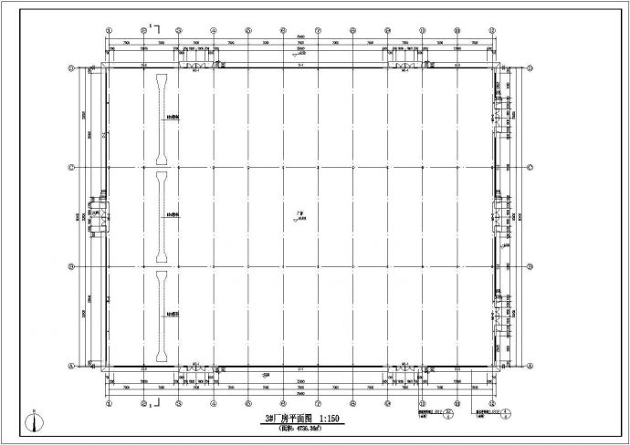 单层轻钢门式钢结构汽车部件厂房结构图_图1