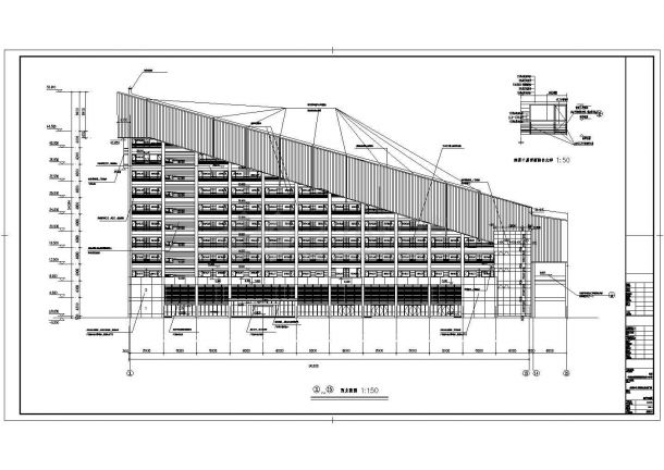 北京乔波11层框剪结构滑雪馆及其配套建筑专业施工图-图二
