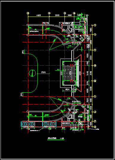 古建大门全套CAD平立剖面施工图-图二