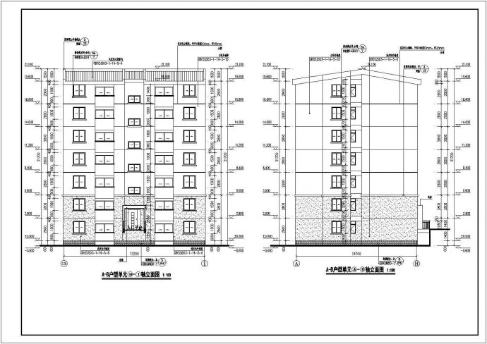 某七层住宅楼建筑、结构设计施工图纸_图1