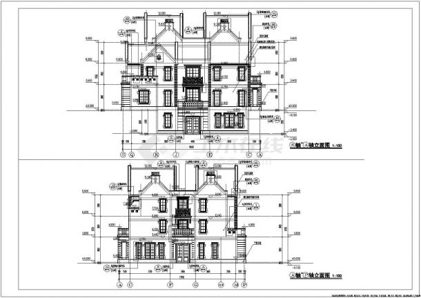 【连云港】某2+1层异形柱框架别墅建筑结构施工图-图二